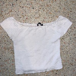 Brandy Melville ruched off the shoulder top